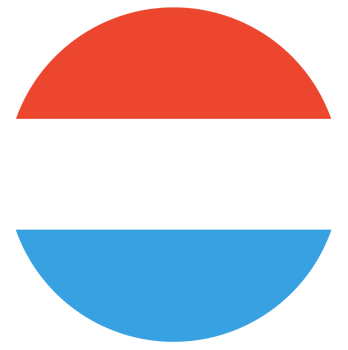 Circle shape of Luxemburg flag isolated. png