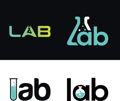 Laboratory Logos Science Lab Wordmark Branding for Research and Experimentation vector