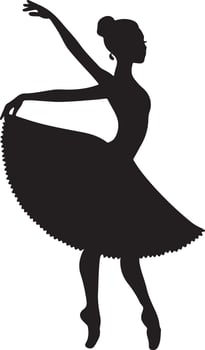 Elegant Ballerina Silhouette vector