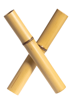 Decorative bamboo poles with clean cut png