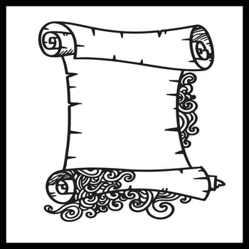 Hand drawn scroll doodle pencil strokes style vector