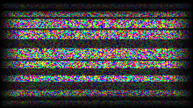 RGB TV static noise background. Glitch bw pixelated television screen. Lost or bad TV signal VHS with black stripes wallpaper. CRT screen with interferences or glitches. White noise grain vector