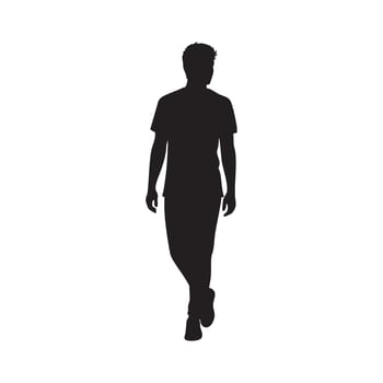 A man walking forward silhouette isolated vector