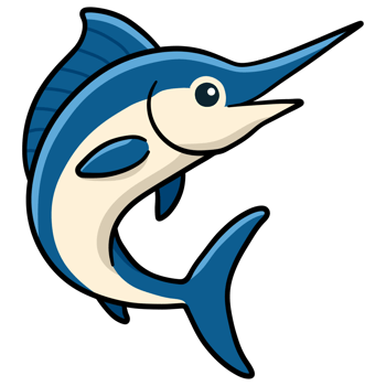 Illustration of Blue Marlin Fish png