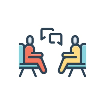 Color icon talk vector