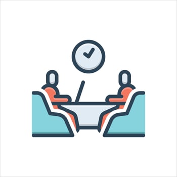 Color icon interview vector
