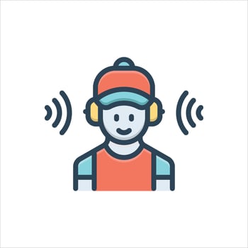 Color icon listener vector