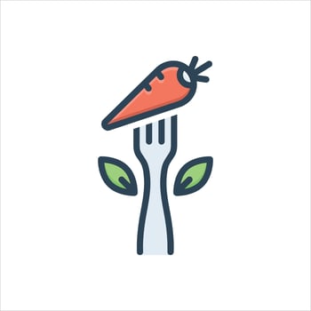 Color icon vegan vector