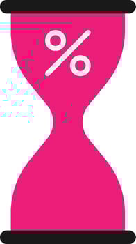 Friday Hourglass Timer Clock vector