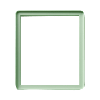 a green square frame on a transparent background png