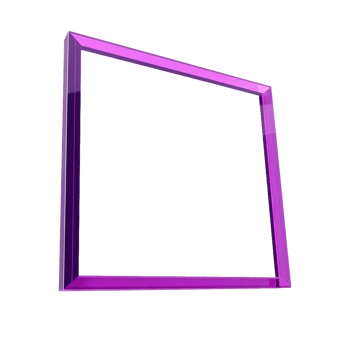 3d purple square frame on a transparent background png