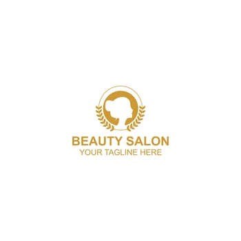 beauty logo design for brand identity or cosmetic with creative illustration vector