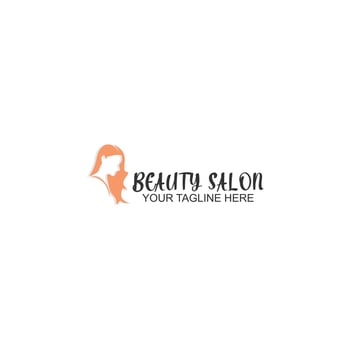 beauty logo design for beauty care or salon with creative illustration vector