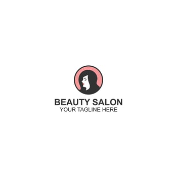 beauty logo design for cosmetic or beauty salon with creative illustration vector
