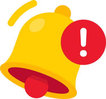 Notification Alert bell icon illustration clipart png