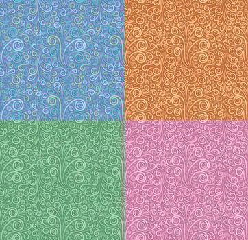 Seamless backgrounds with a pattern. vector