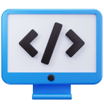 3D Icon Desktop Screen Code Display png