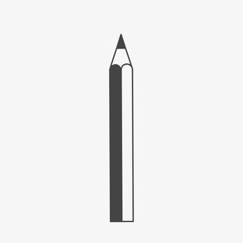 Black Pencil flat icon vector