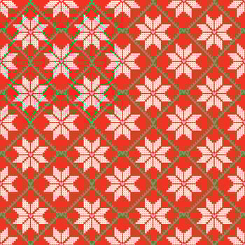 Red leaf pattern design vector