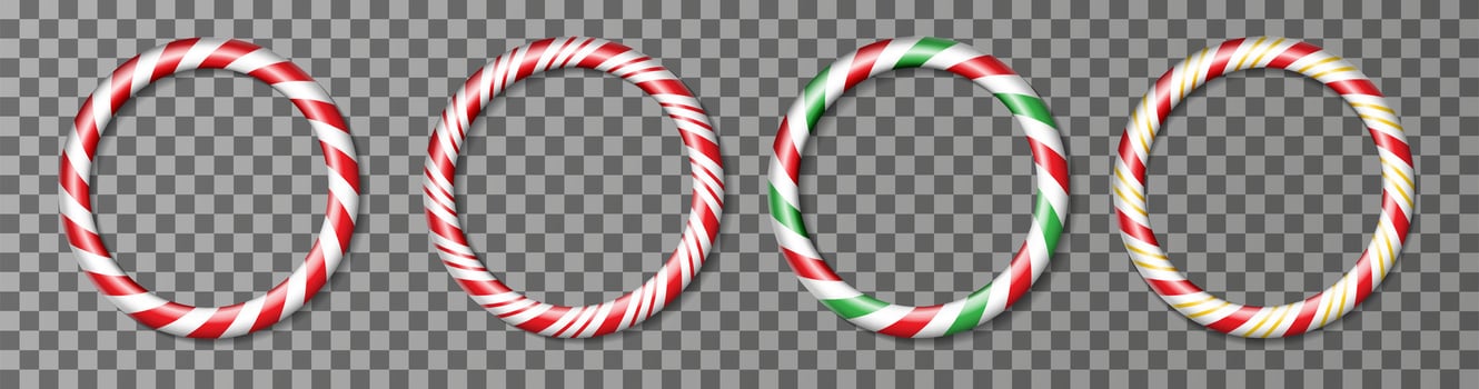 colorful twisted rope frames for design vector