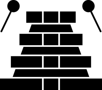 Xylophone Glyph Icon vector