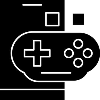 Mobile Gaming Glyph Icon vector