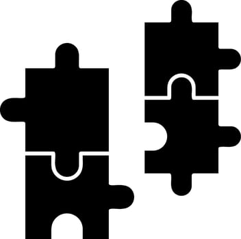 Puzzle Glyph Icons vector