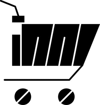 Shopping Cart Glyph Icon vector
