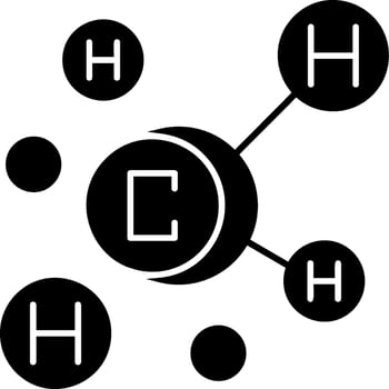 Methane Glyph Icon vector