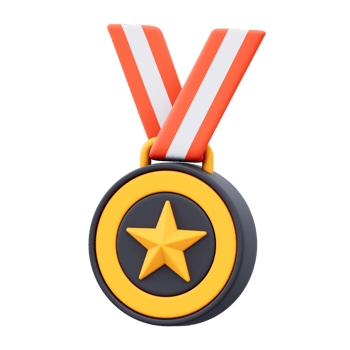 medal with star and ribbon png