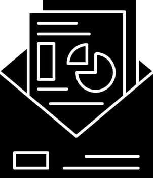 Email Statistics Glyph Icon vector