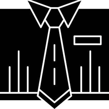 Business Shirt Glyph Icon vector