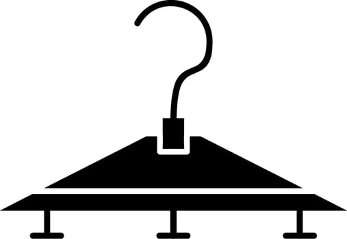 Clothes Hanger Glyph Icon vector