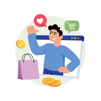 Consumer Behavior Concept Style illustrations. EPS 10 File vector