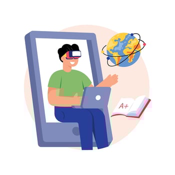 Online learning Concept Style illustrations. EPS 10 File vector