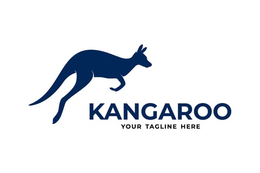 kangaroo logo design illustration vector