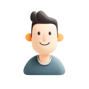 Smiling 3D Cartoon Man Icon on Transparent Background friendly cartoon png