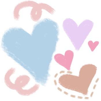 Repeating hearts in cute pattern png