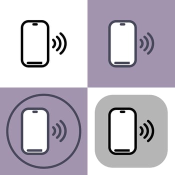 Set of smartphone communication icons vector