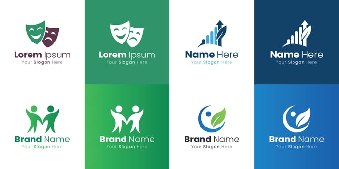 Creative Logo Design Concepts for Brand Identity Development and Visual Communication vector