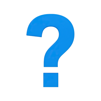 A bold, bright blue question mark symbol stands out against a clean white background, representing inquiry and the unknown png