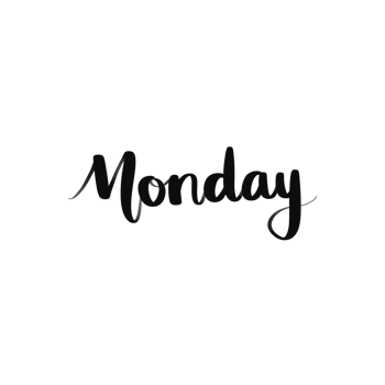 Handwritten Monday Lettering Calligraphy Word Illustration for Calendar and Week Start Theme png