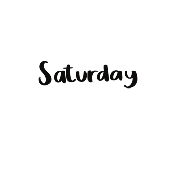 bold saturday lettering in black colour png