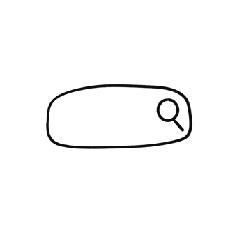 Cute Hand-Drawn Search Bar with Icon Sketch UI Design Element Illustration png