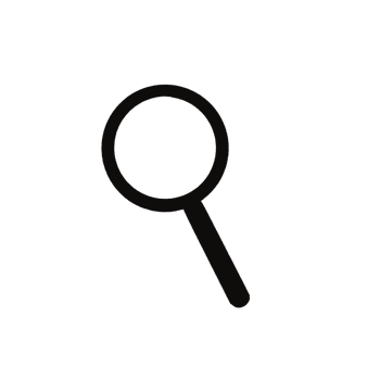 Search Icon Illustration Simple Hand-Drawn Magnifying Glass for Web and App Interface png
