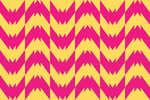 Abstract yellow and pink chevron pattern vector