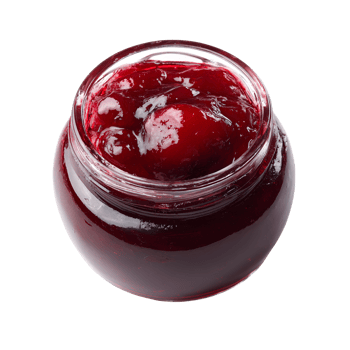Fresh Cherry Jam on Bread Slice on Transparent Background png