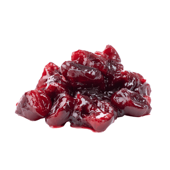 Transparent background showcasing cherry compote, emphasizing its rich color and inviting texture png