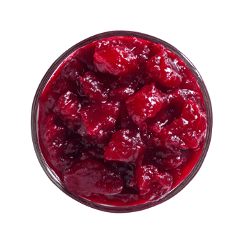Homemade Cherry Compote in Glass Bowl on Transparent Background png