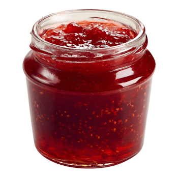 Homemade strawberry jam made from fresh fruits, transparent image. png